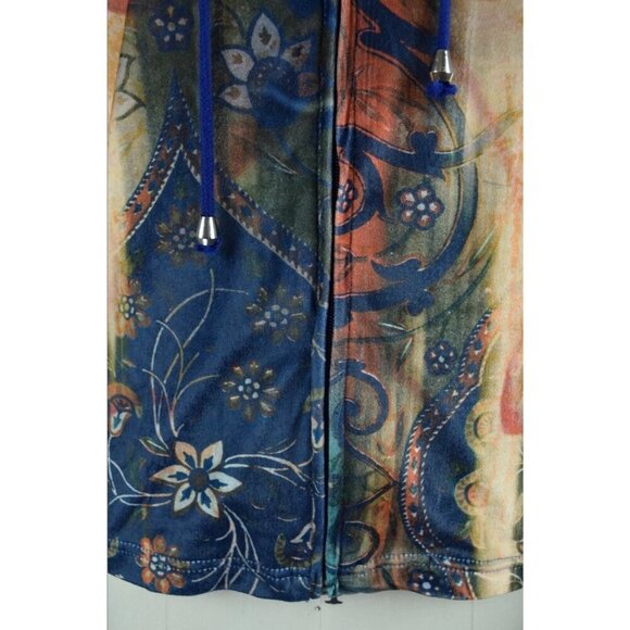 KAKTUS VINTAGE Y2K TIE DYE VELOUR ZIP HOODIE JACKET - Picture 3 of 9